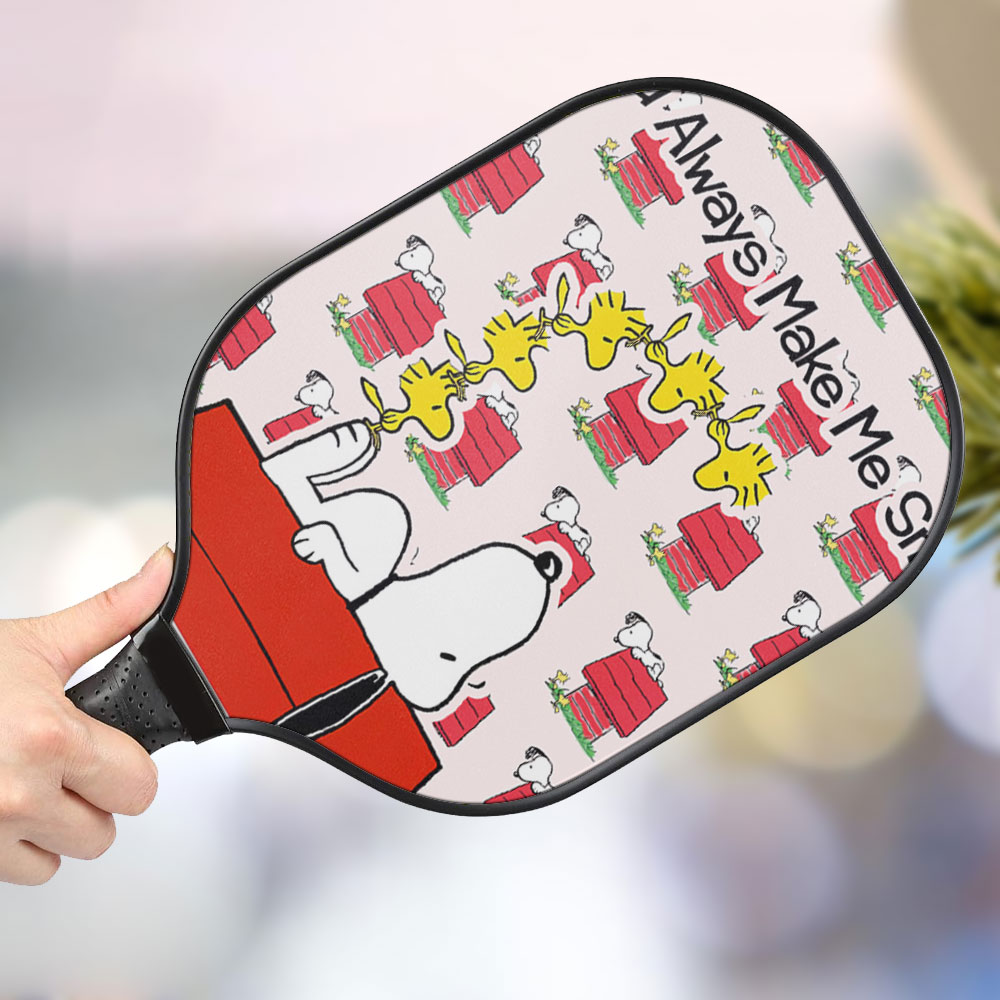 jwdazzle snoopy you always make me smile personalized pickleball paddle t1bdz