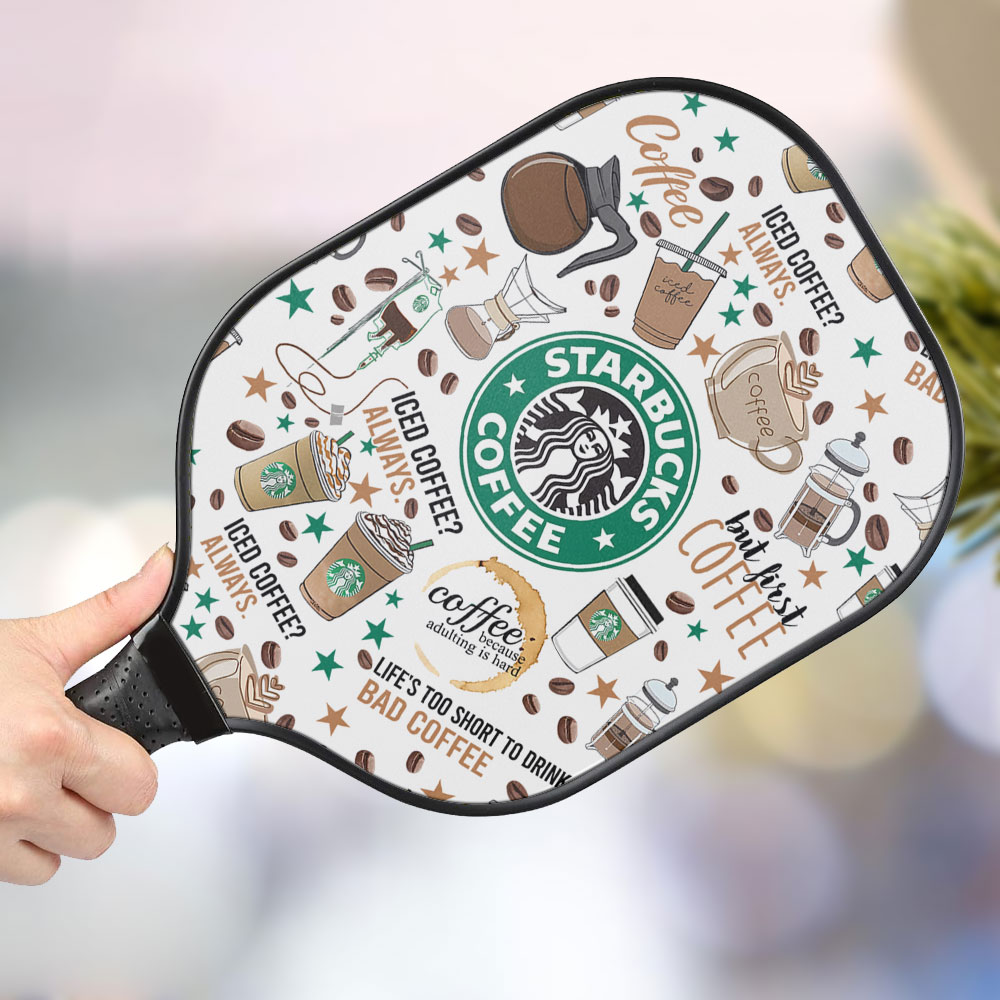 jwdazzle starbucks coffee personalized pickleball paddle khjy3