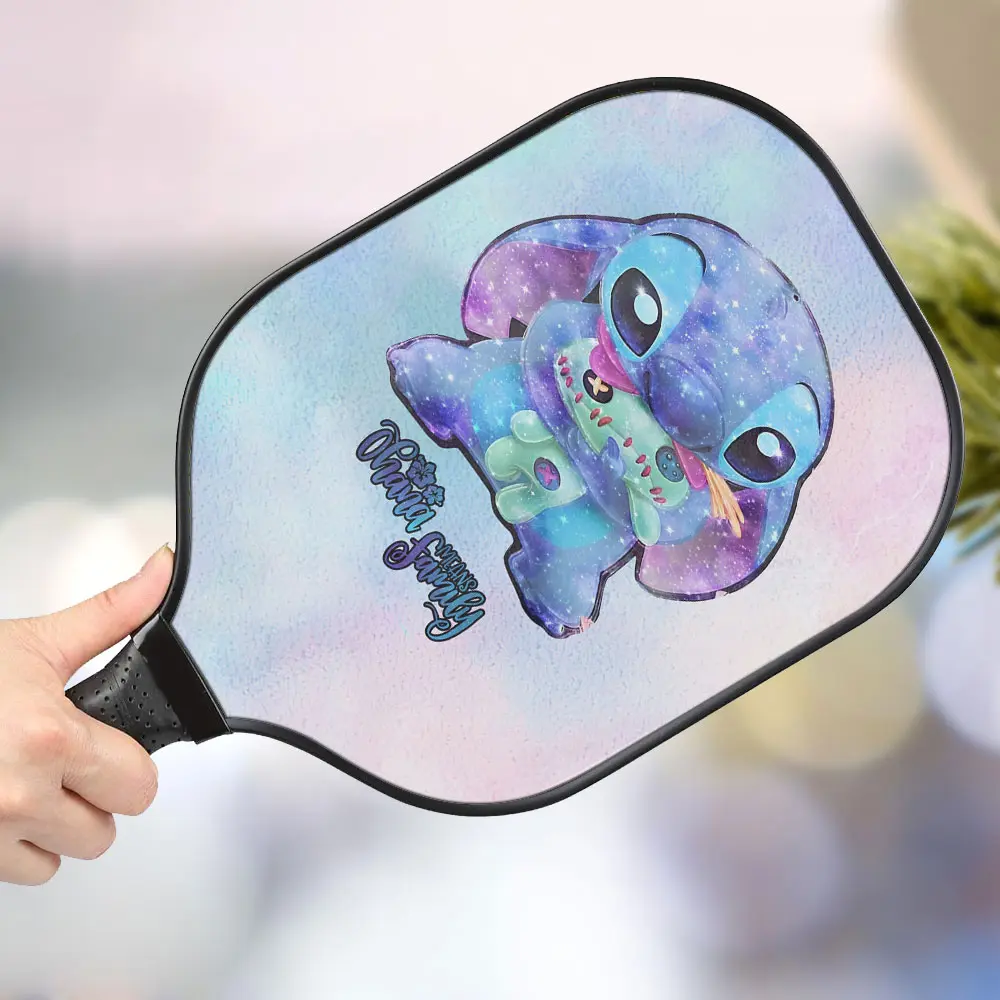 jwdazzle stitch ohana means family personalized pickleball paddle ivyyf