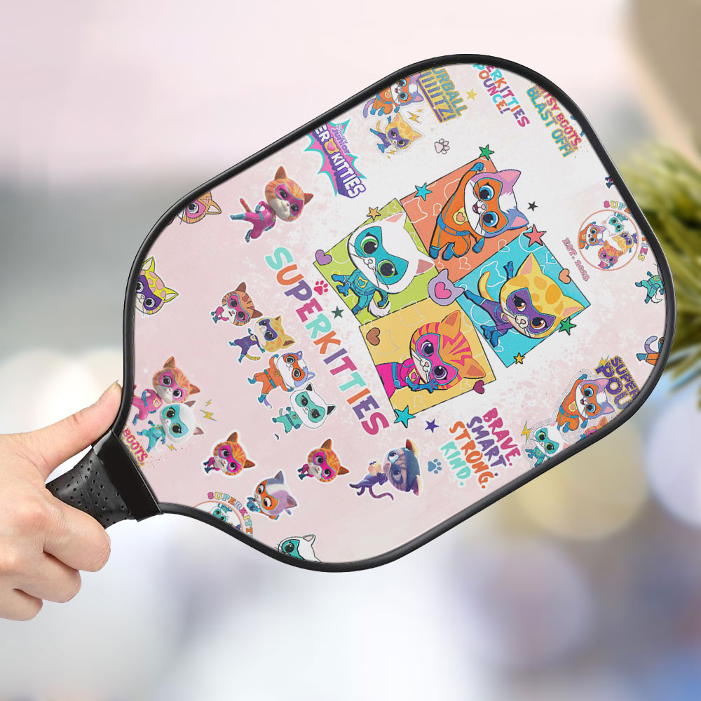 jwdazzle super kitties personalized pickleball paddle mhmjn