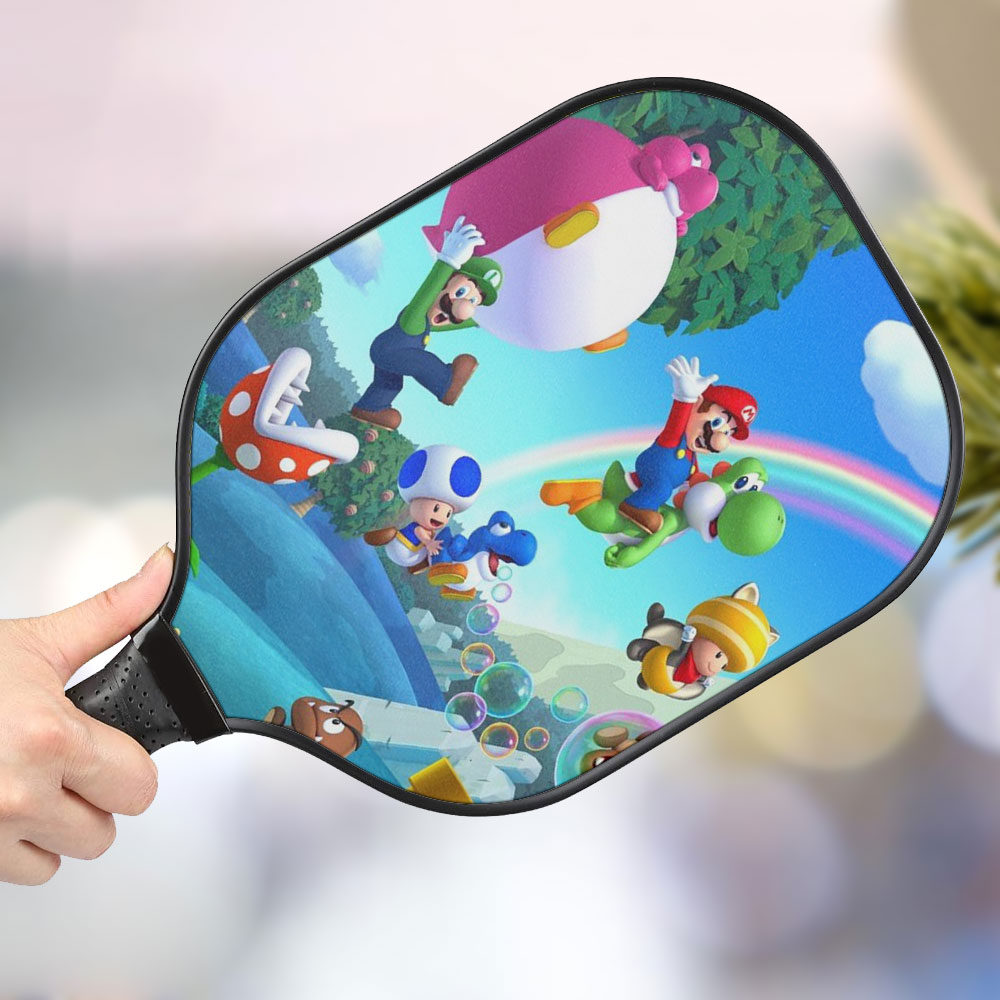 jwdazzle super mario personalized pickleball paddle nqssd