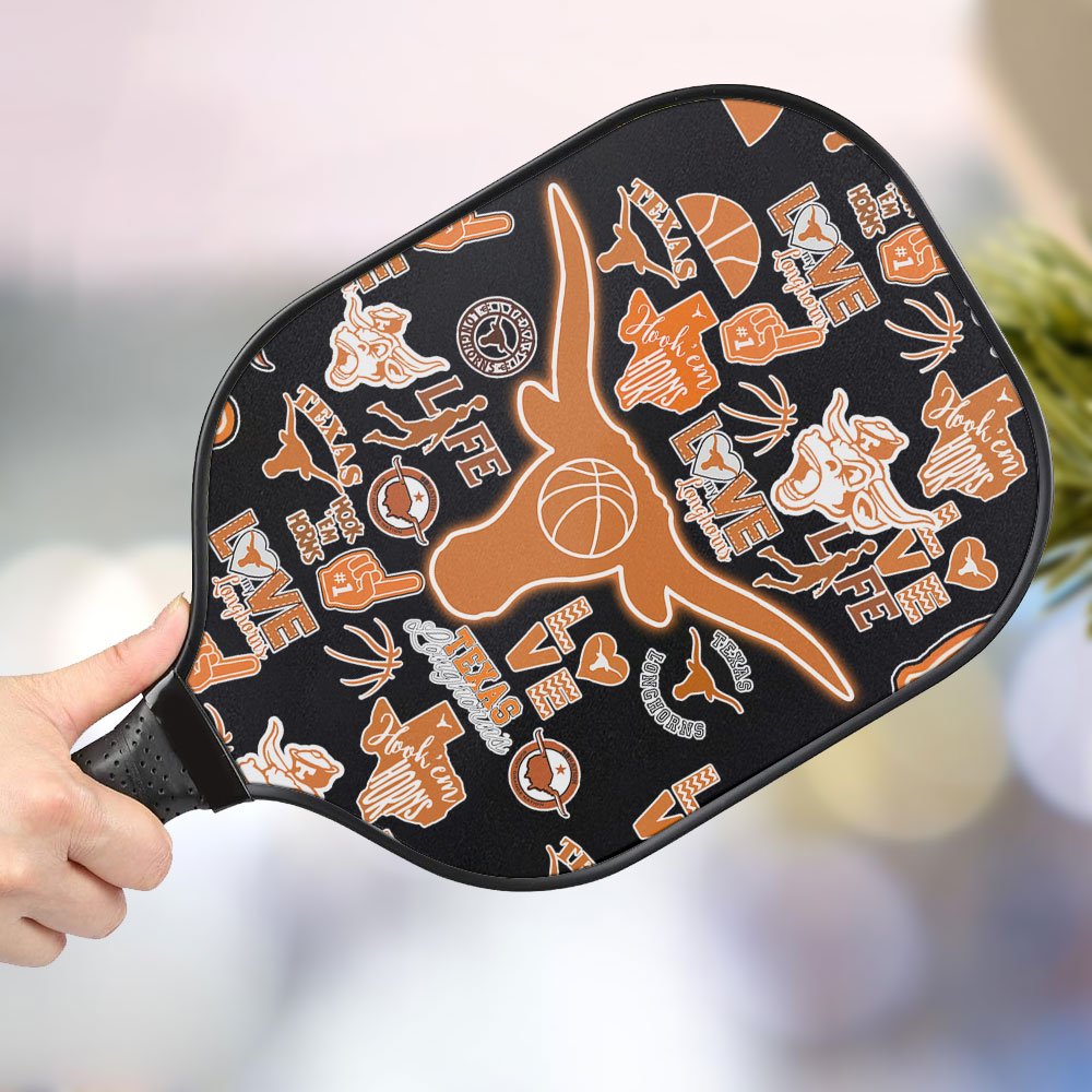 jwdazzle texas longhorns personalized pickleball paddle cxcod