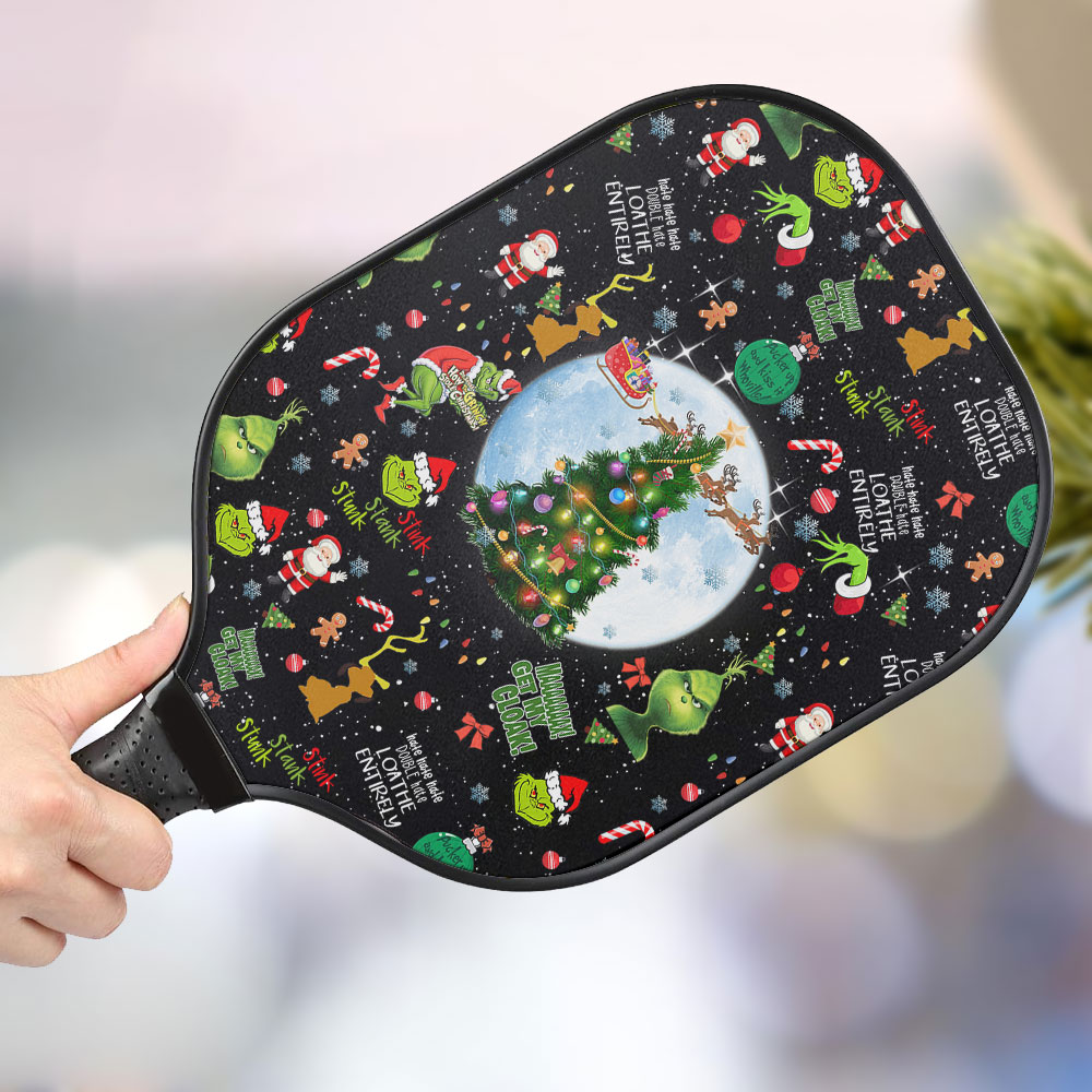 jwdazzle the grinch personalized pickleball paddle wn7xg
