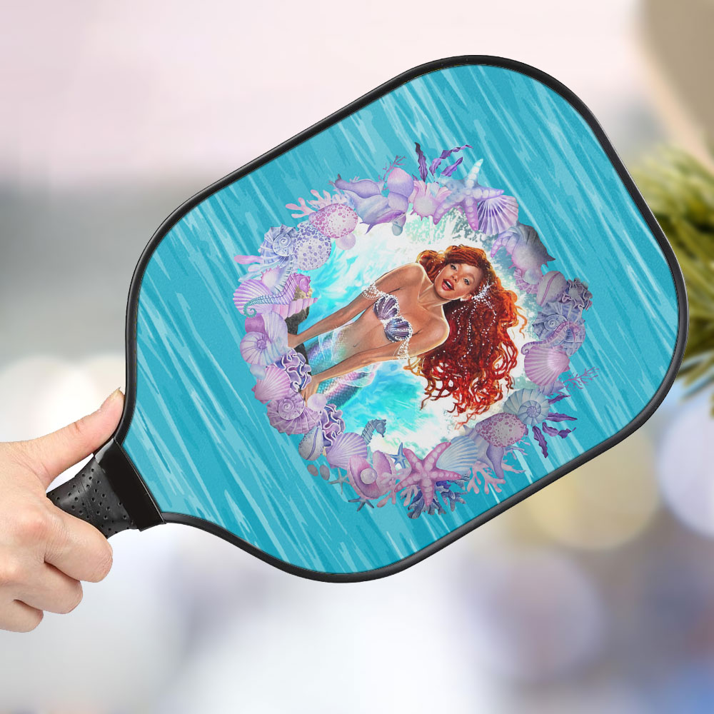 jwdazzle the little mermaid personalized pickleball paddle beizj
