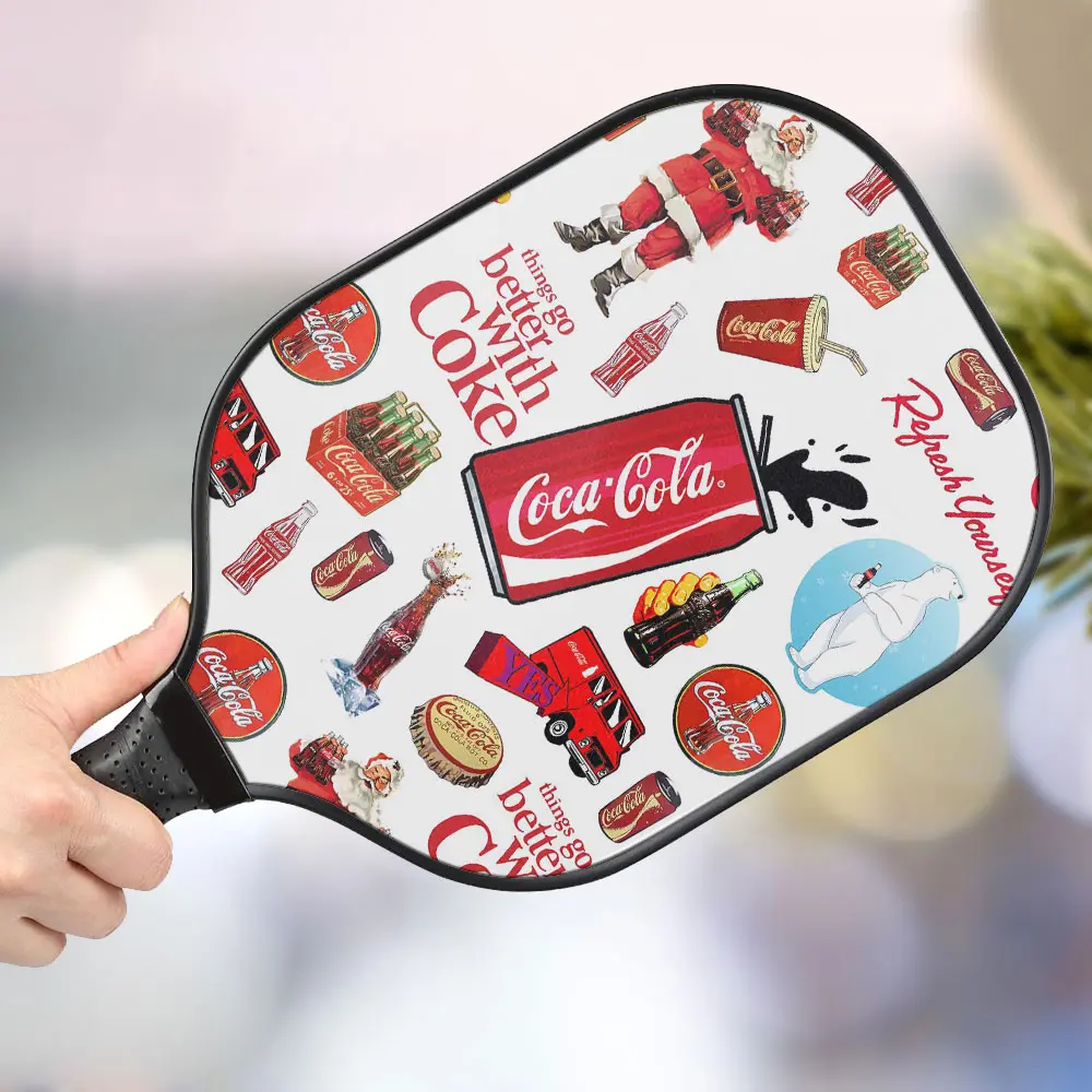 jwdazzle things go better with coke personalized pickleball paddle wrxzd