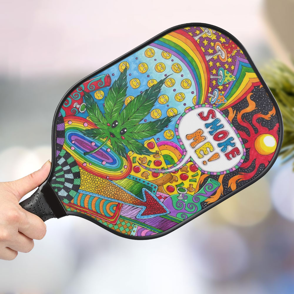 jwdazzle trippy weed personalized pickleball paddle hkmu3