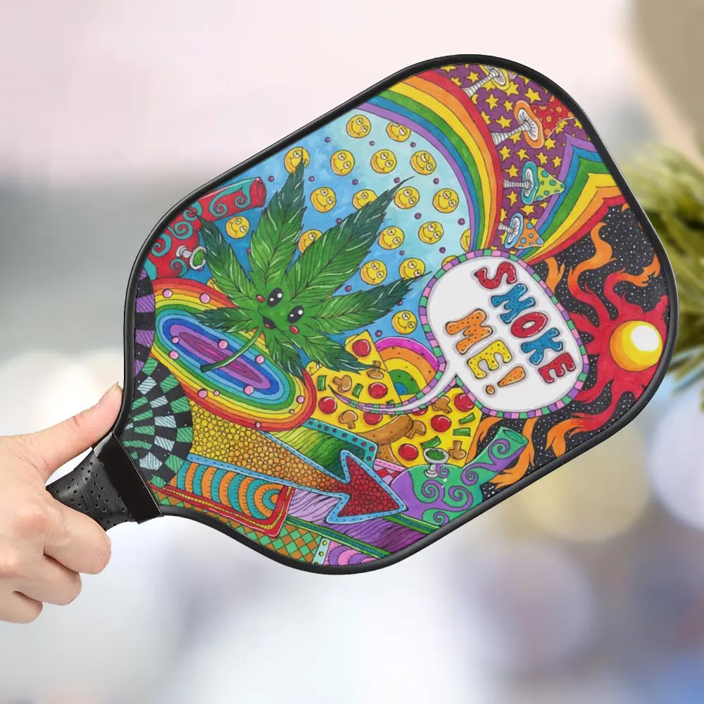 jwdazzle trippy weed personalized pickleball paddle hkmu3
