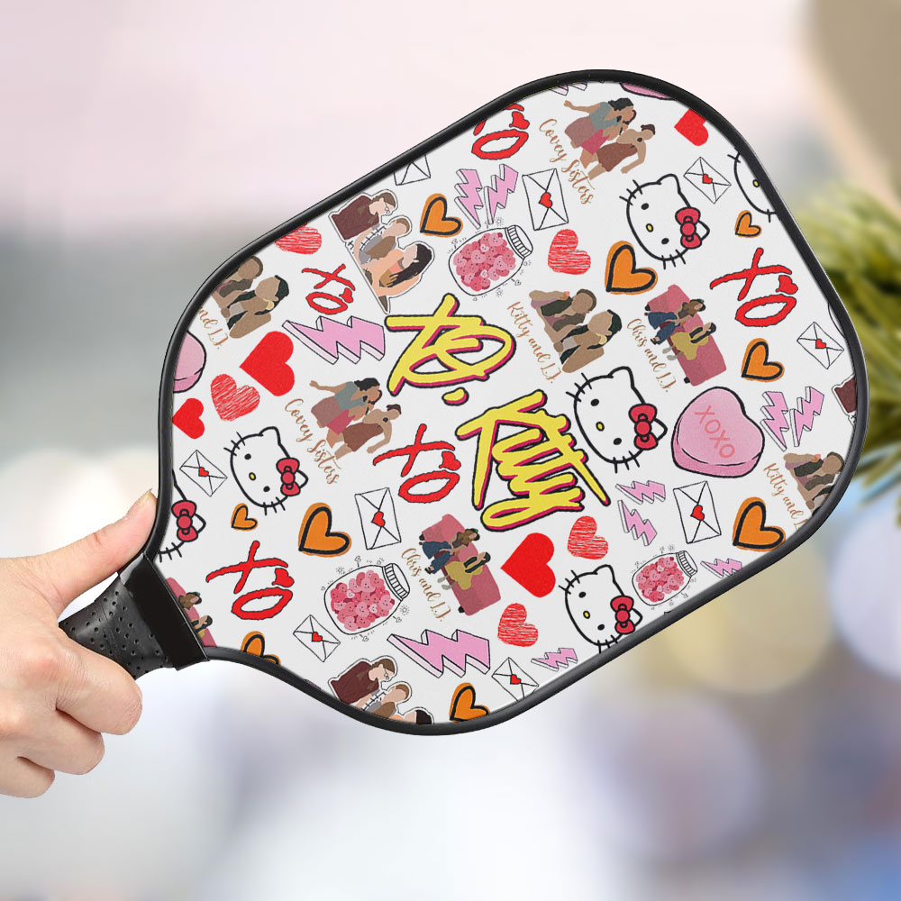 jwdazzle xo kitty personalized pickleball paddle pdbkt