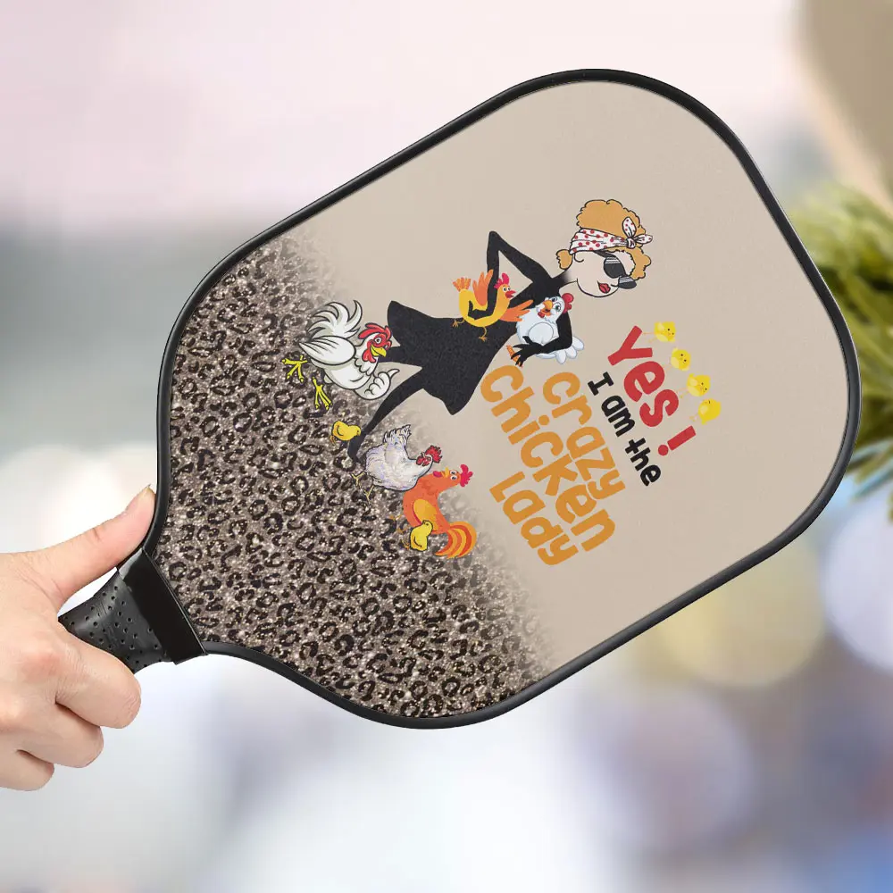 jwdazzle yes i am a chicken lady personalized pickleball paddle bq8g0