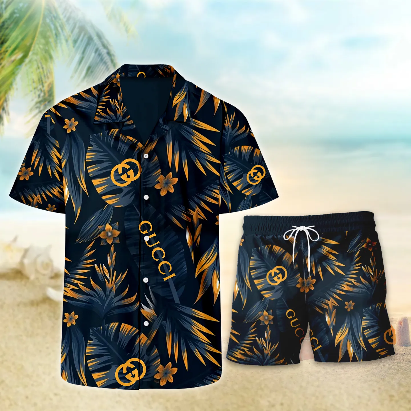 gucci hawaiian flower shirt m 10 11 11zon aeMb3