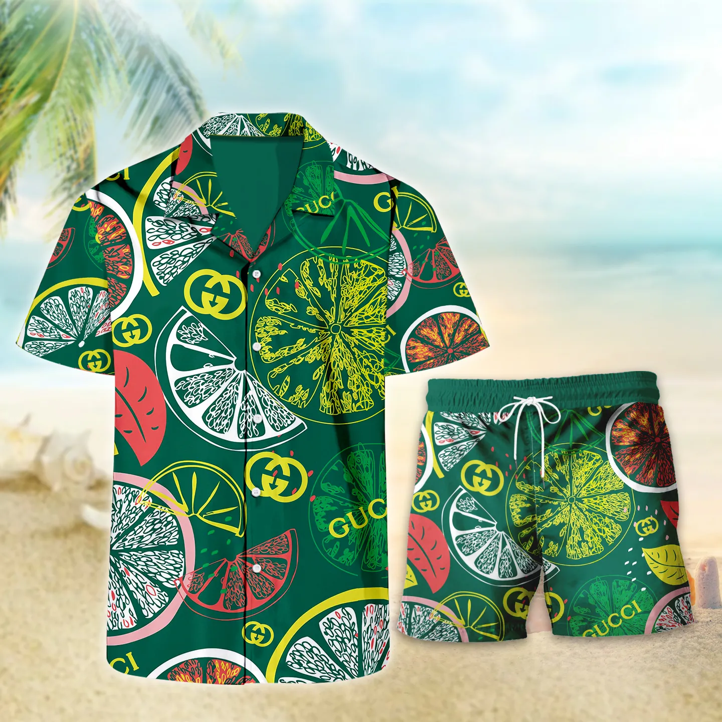 gucci hawaiian flower shirt m 11 12 11zon XFC56