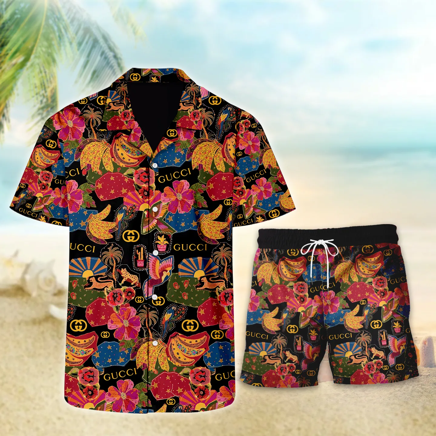 gucci hawaiian flower shirt m 1 2 11zon s0izE