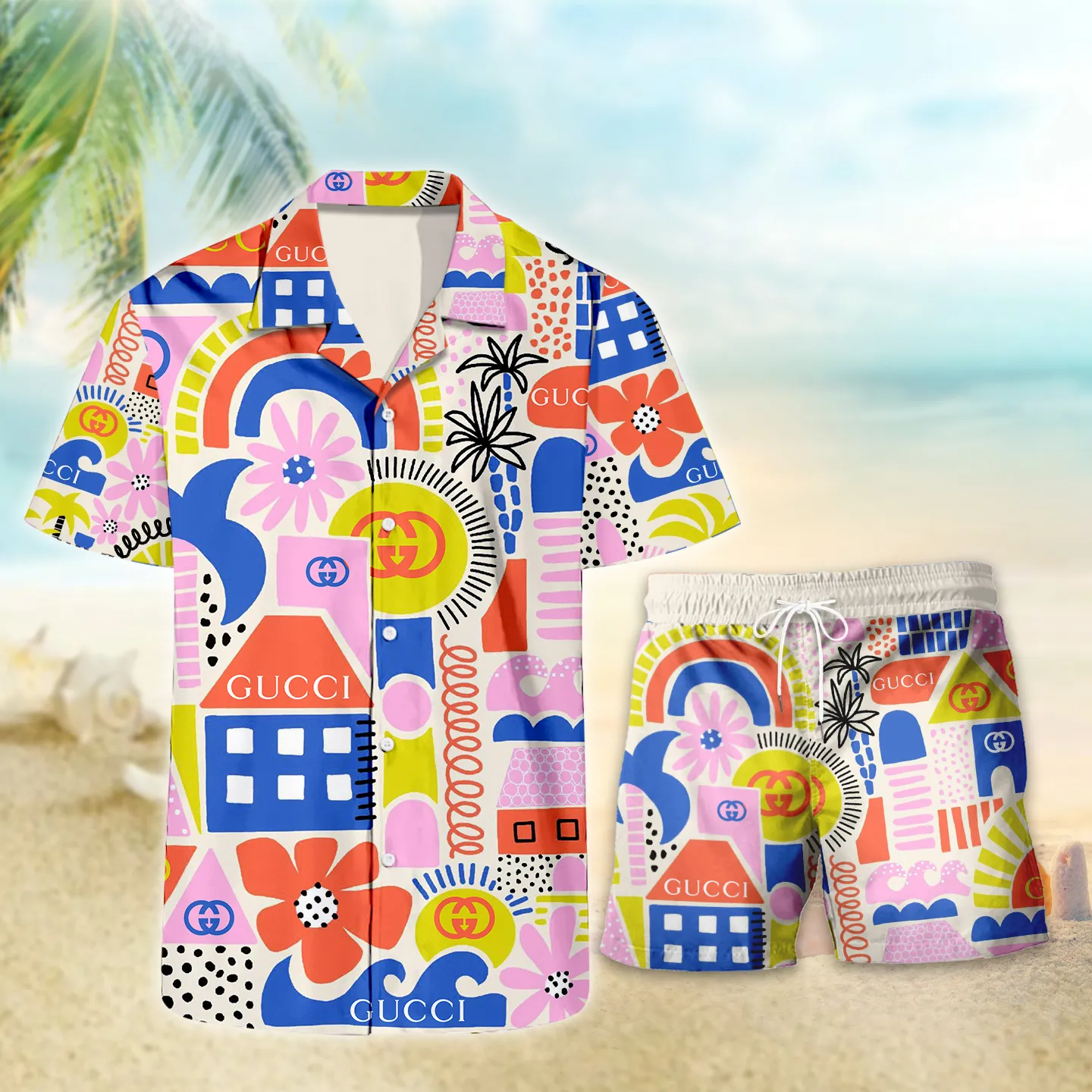 gucci hawaiian flower shirt m 3 4 11zon vnKrj
