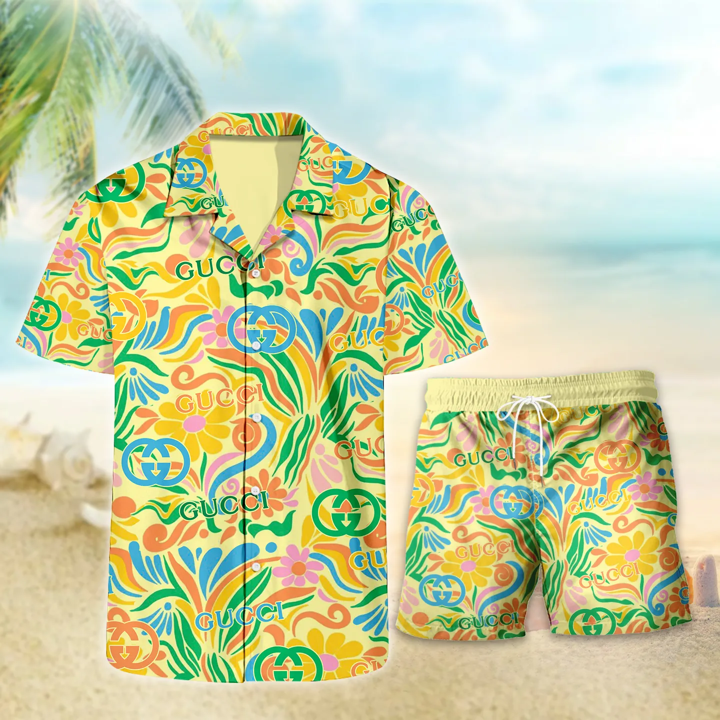 gucci hawaiian flower shirt m 5 6 11zon nG0Xt