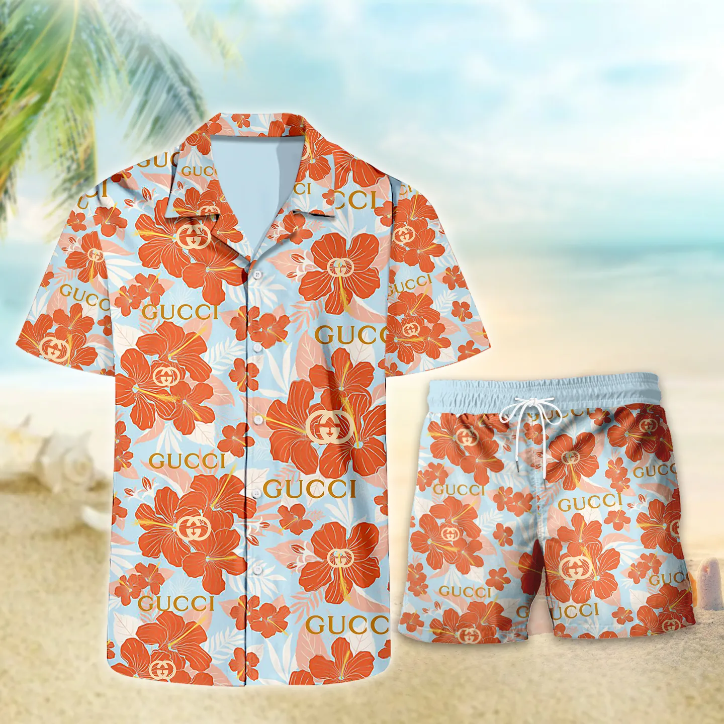 gucci hawaiian flower shirt m 6 7 11zon 5MhhN