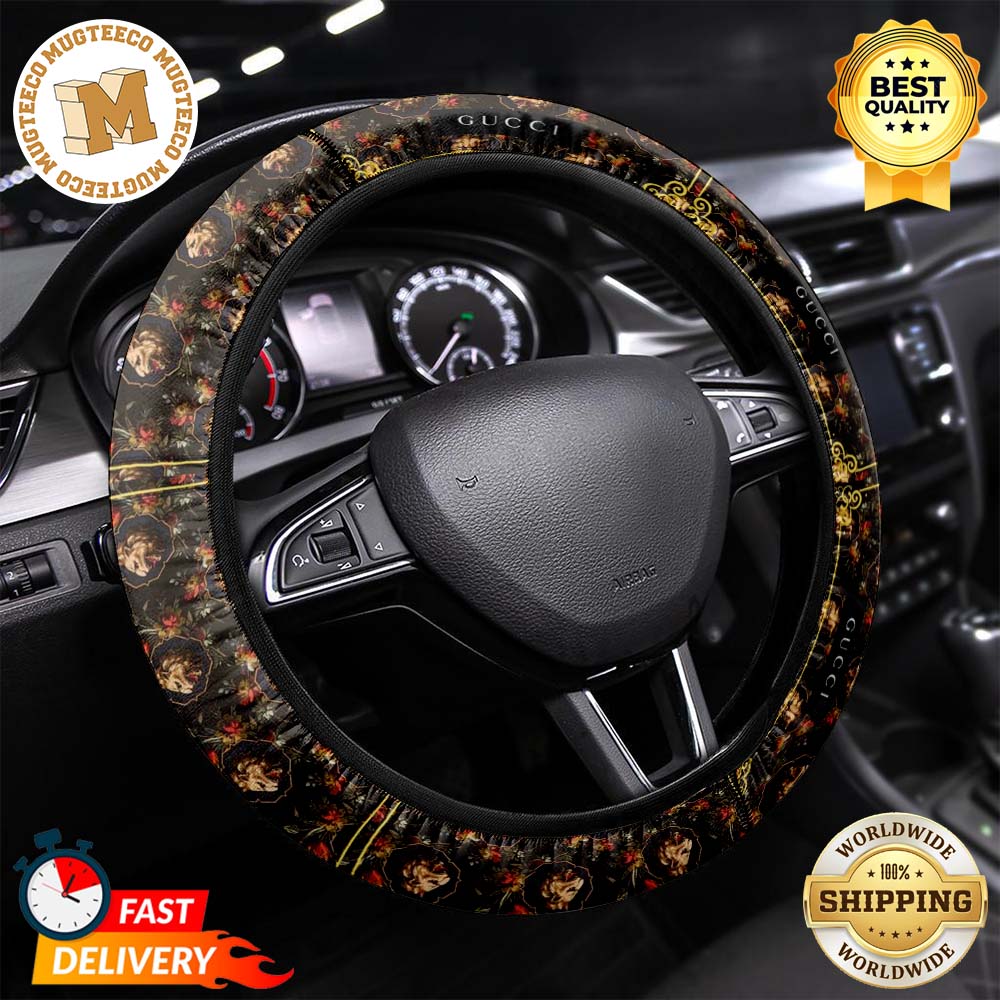 Gucci Grotesque Flora Print Steering Wheel Cover 60984631 1