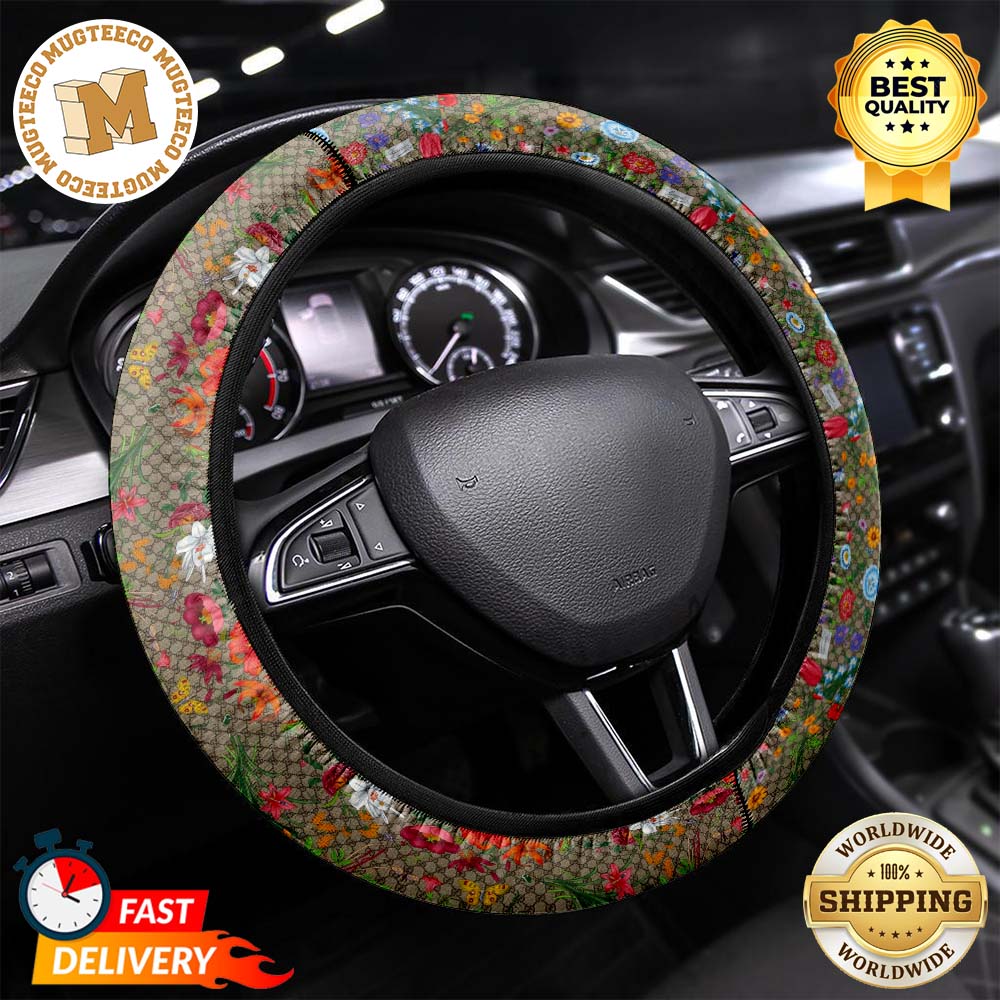 Gucci Print Flora Steering Wheel Cover 54464011 1