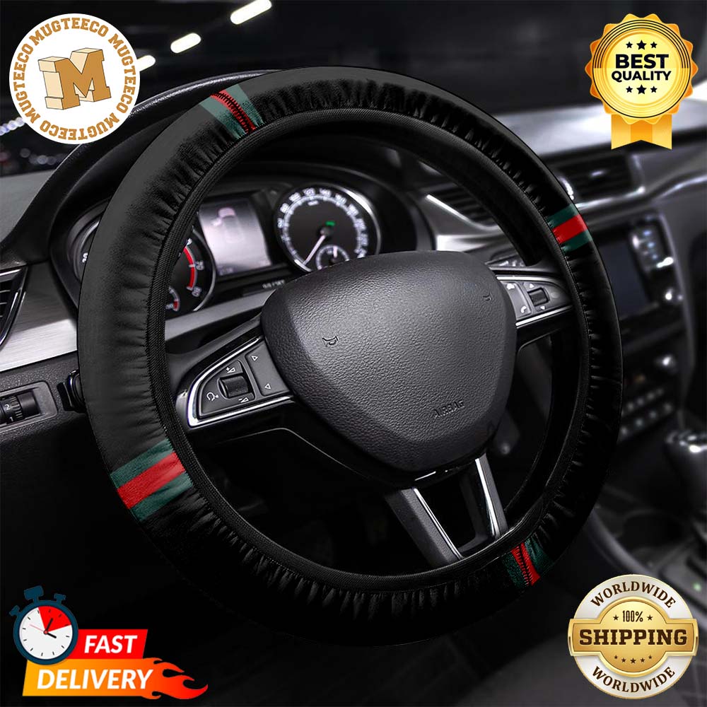 Gucci Vintage Web Black Steering Wheel Cover 78347828 1
