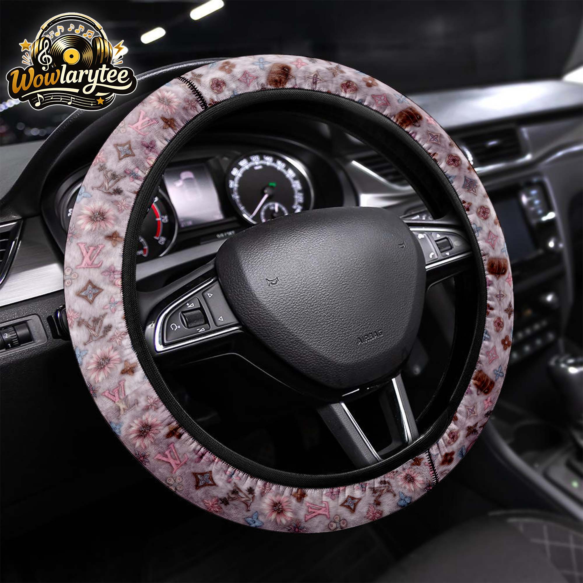 Louis Vuitton Designer Steering Wheel Cover High End Car Accessory