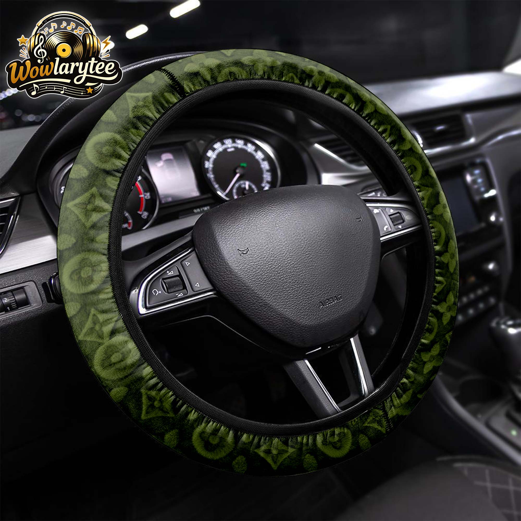 Louis Vuitton Fashion Steering Wheel Cover Luxury Interior Decor