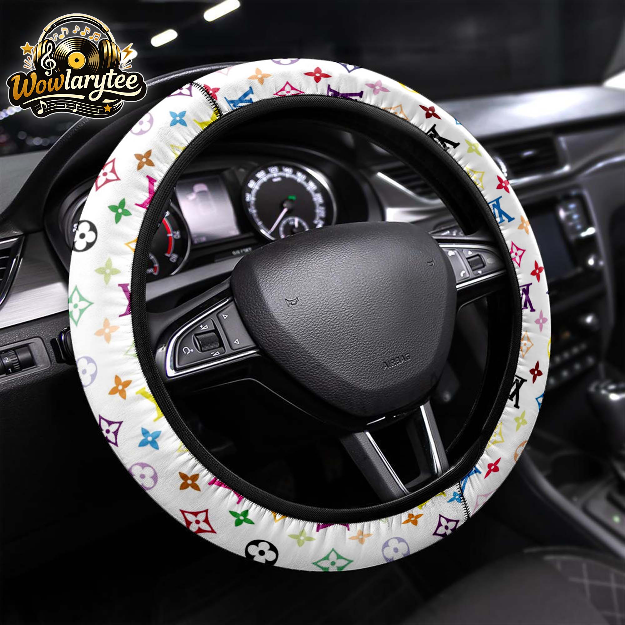Louis Vuitton High End Steering Wheel Cover Premium Car Interior