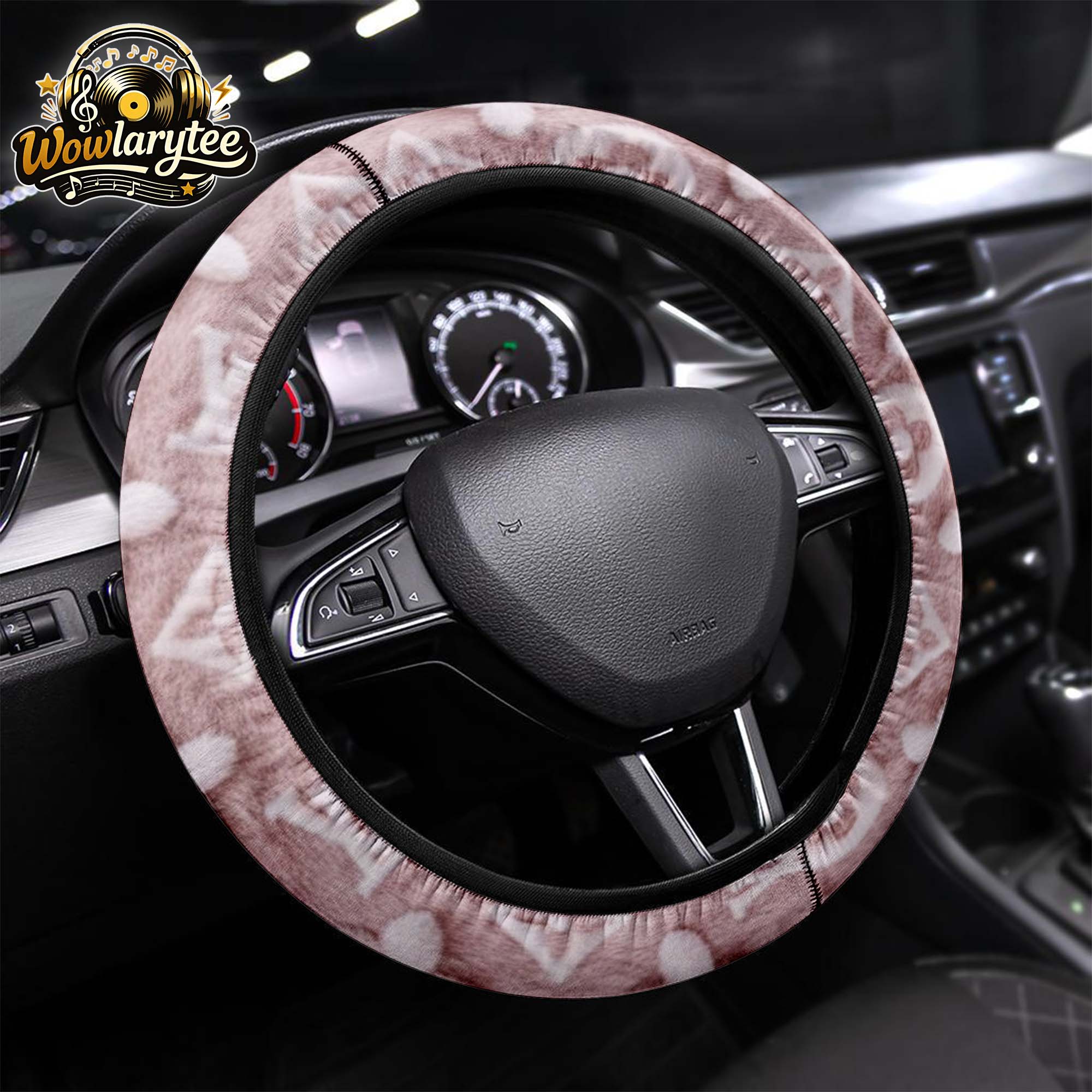Louis Vuitton Iconic Pattern Steering Wheel Cover Premium Quality