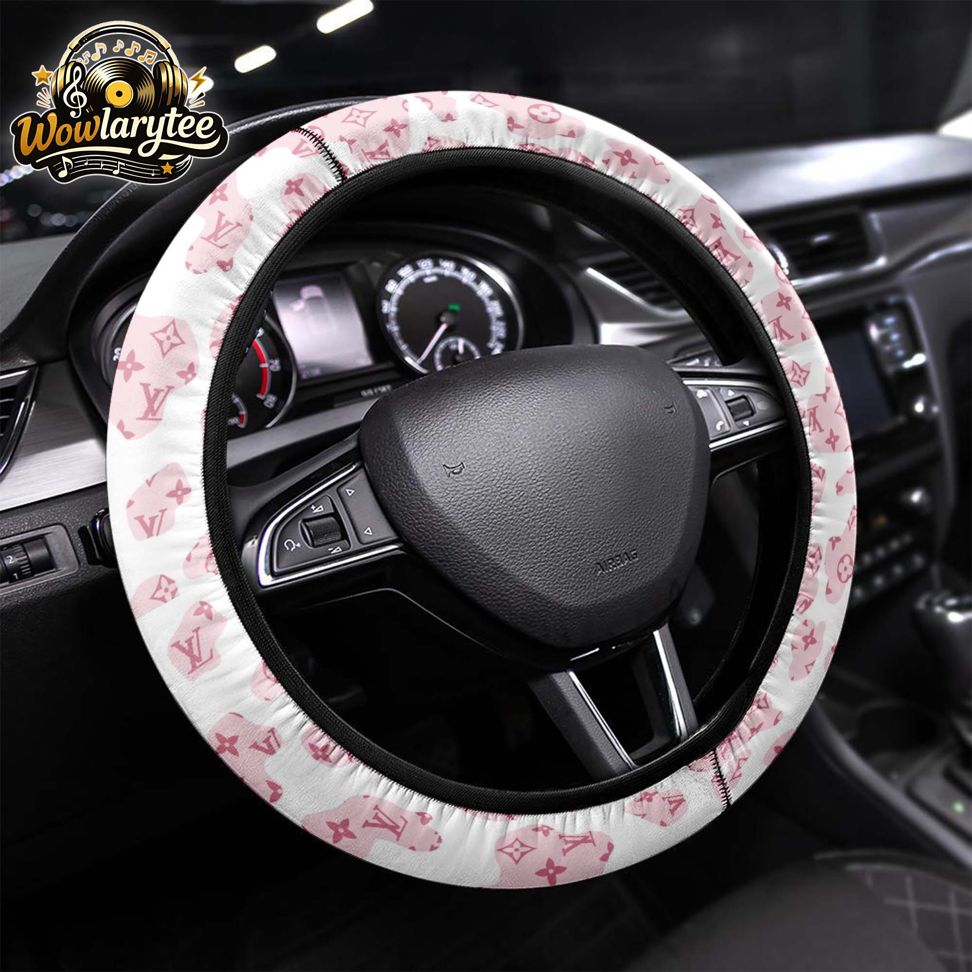 Louis Vuitton Luxury Monogram Steering Wheel Cover for Car Interior