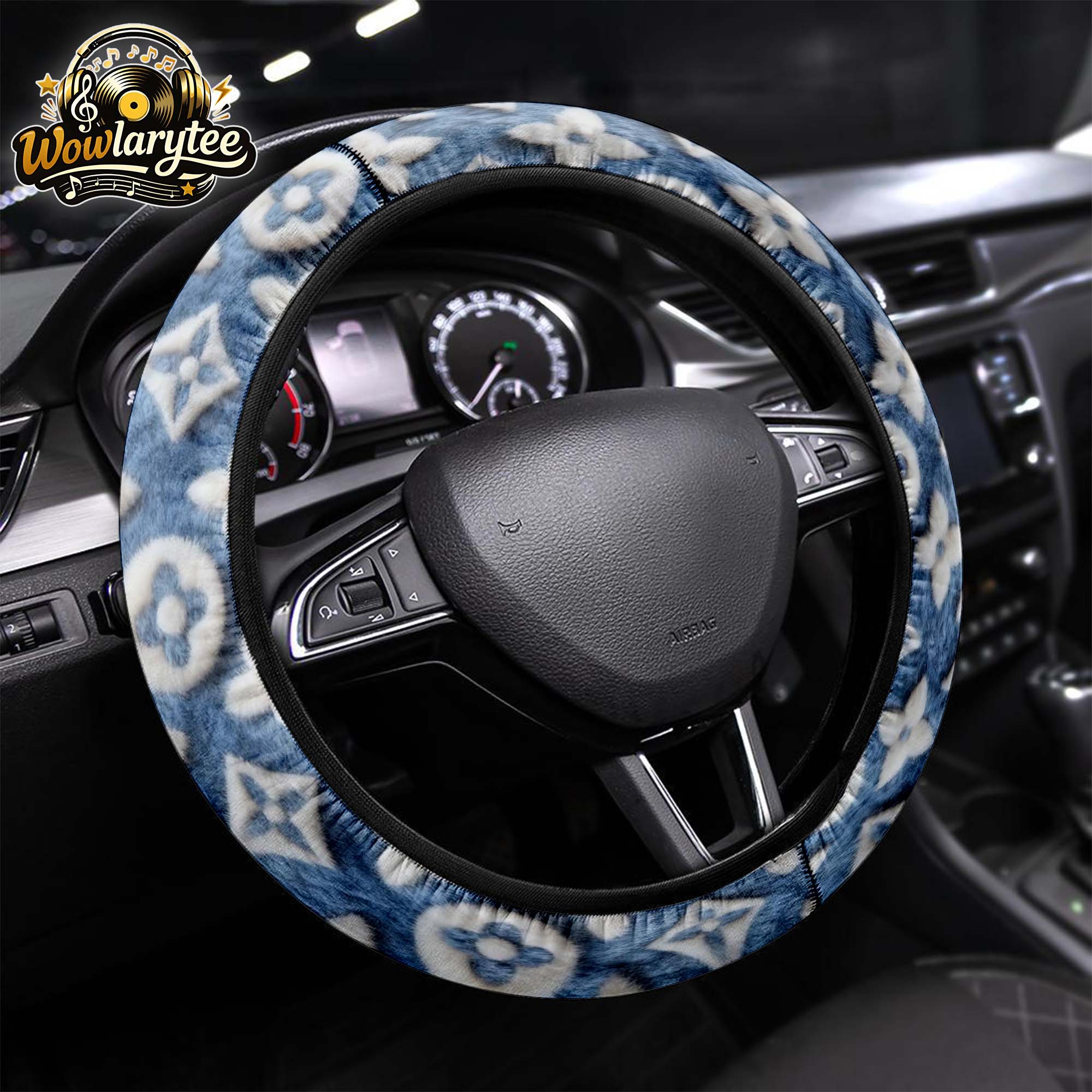 Louis Vuitton Monogram Car Steering Wheel Cover Luxury Fit