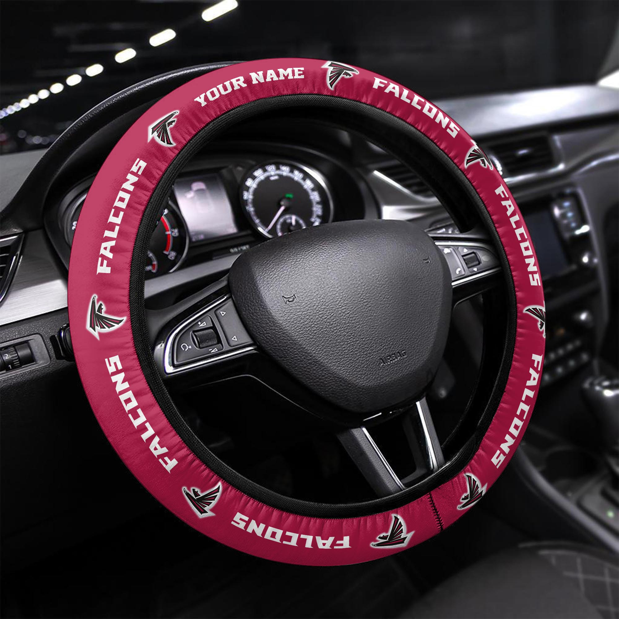 atlanta falcons personalized 3d steering wheel cover 65 qmhh3
