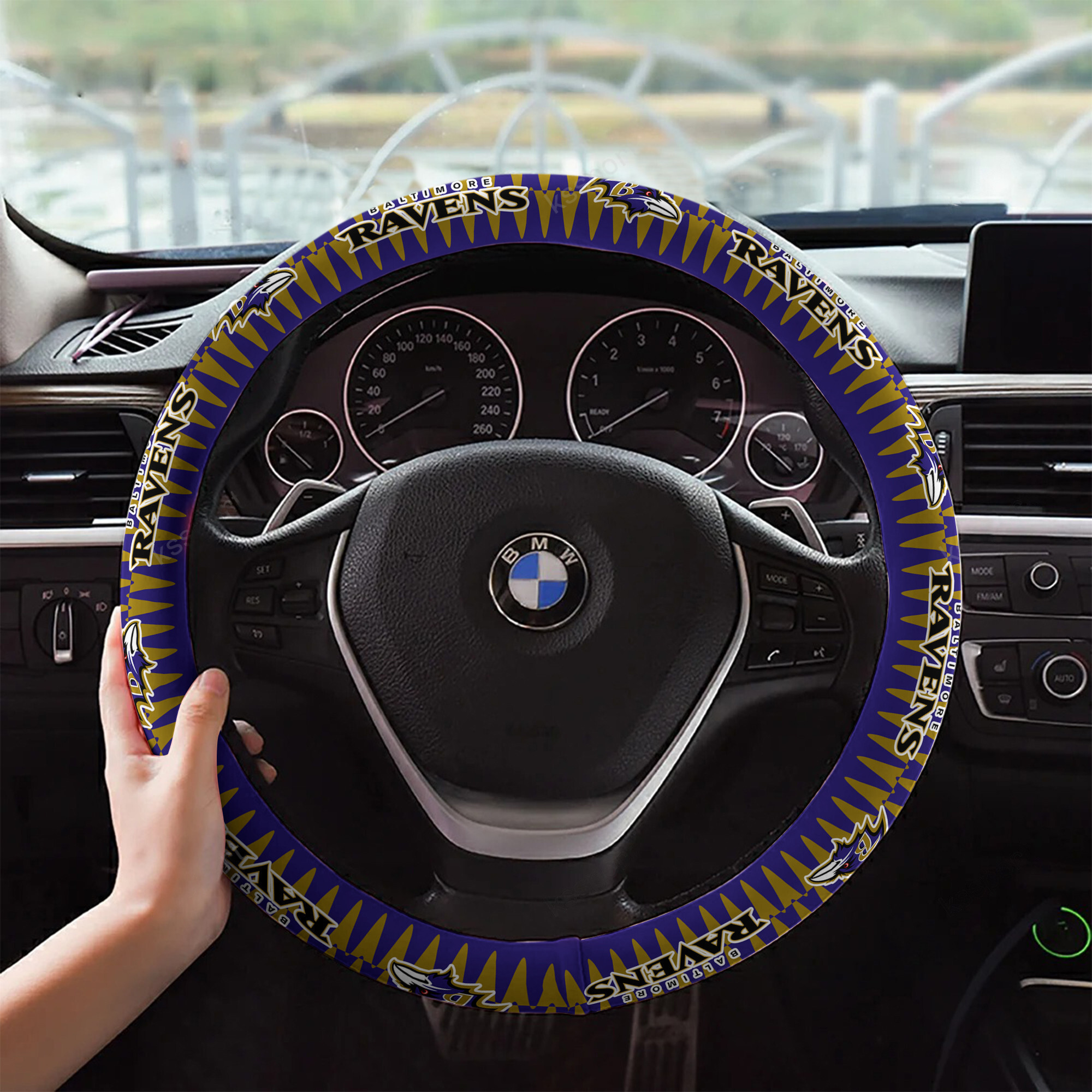 baltimore ravens custom 3d steering wheel cover 33 jkzqm