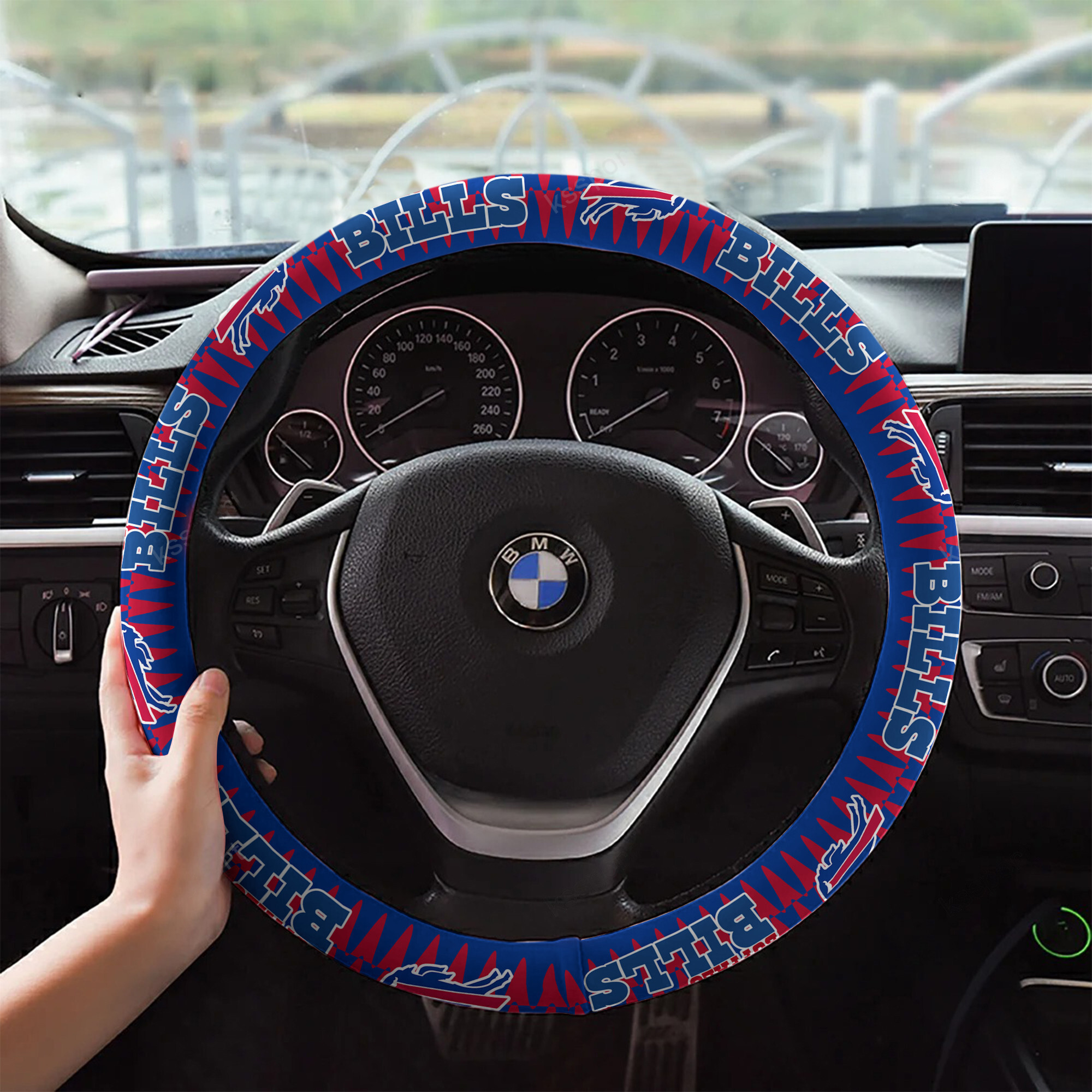 buffalo bills custom 3d steering wheel cover 34 qtjsk