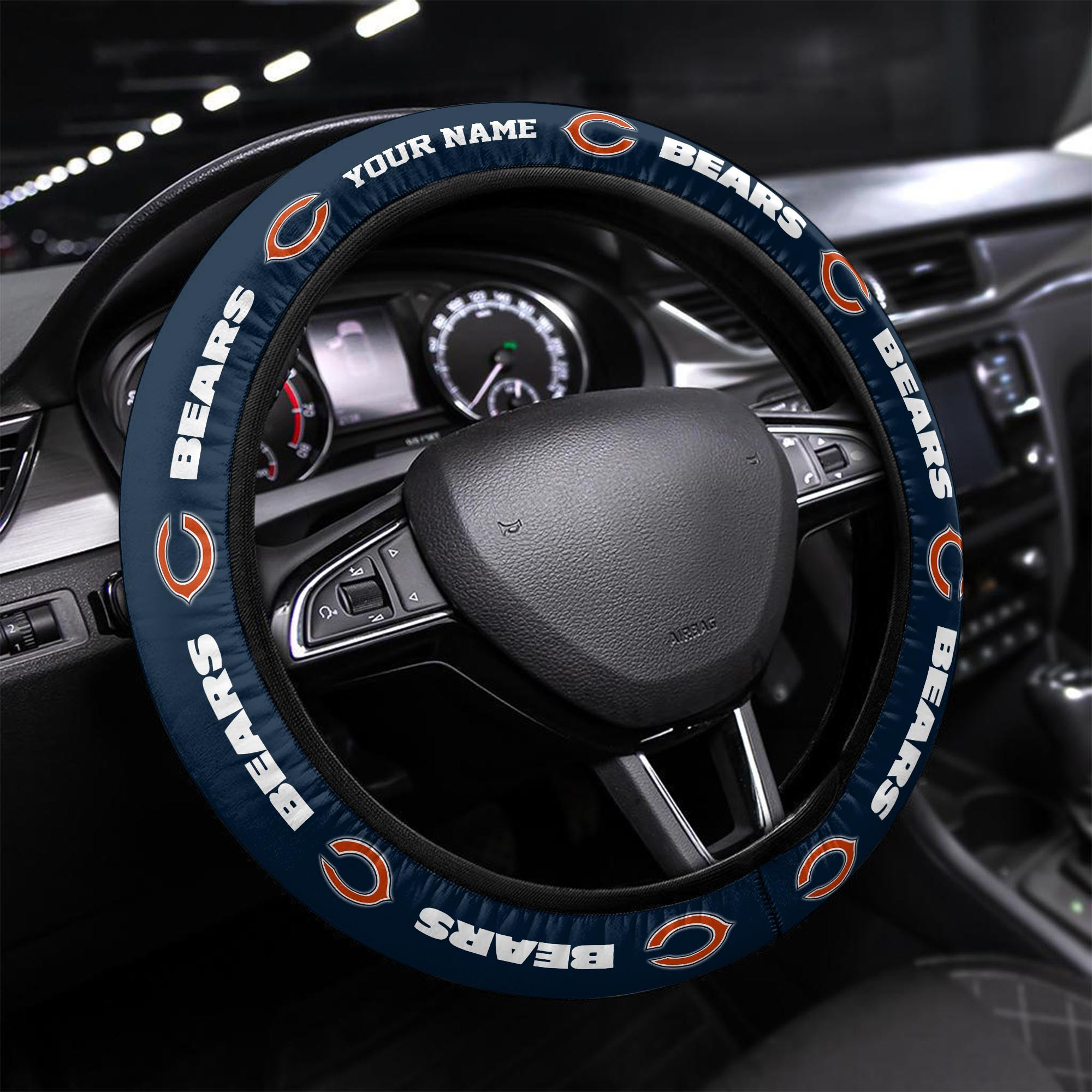 chicago bears personalized 3d steering wheel cover 69 uivgu