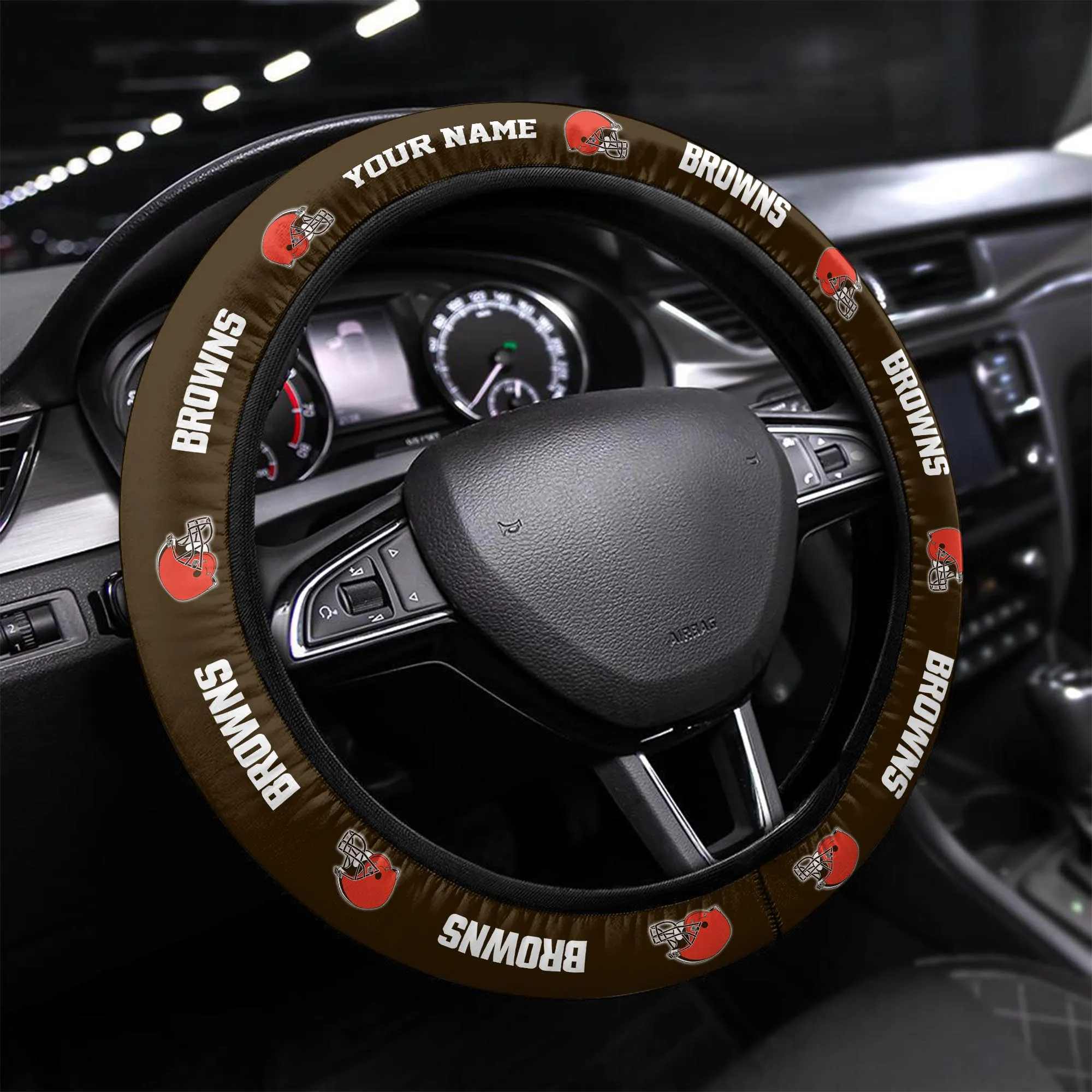 cleveland browns personalized 3d steering wheel cover 71 g46io