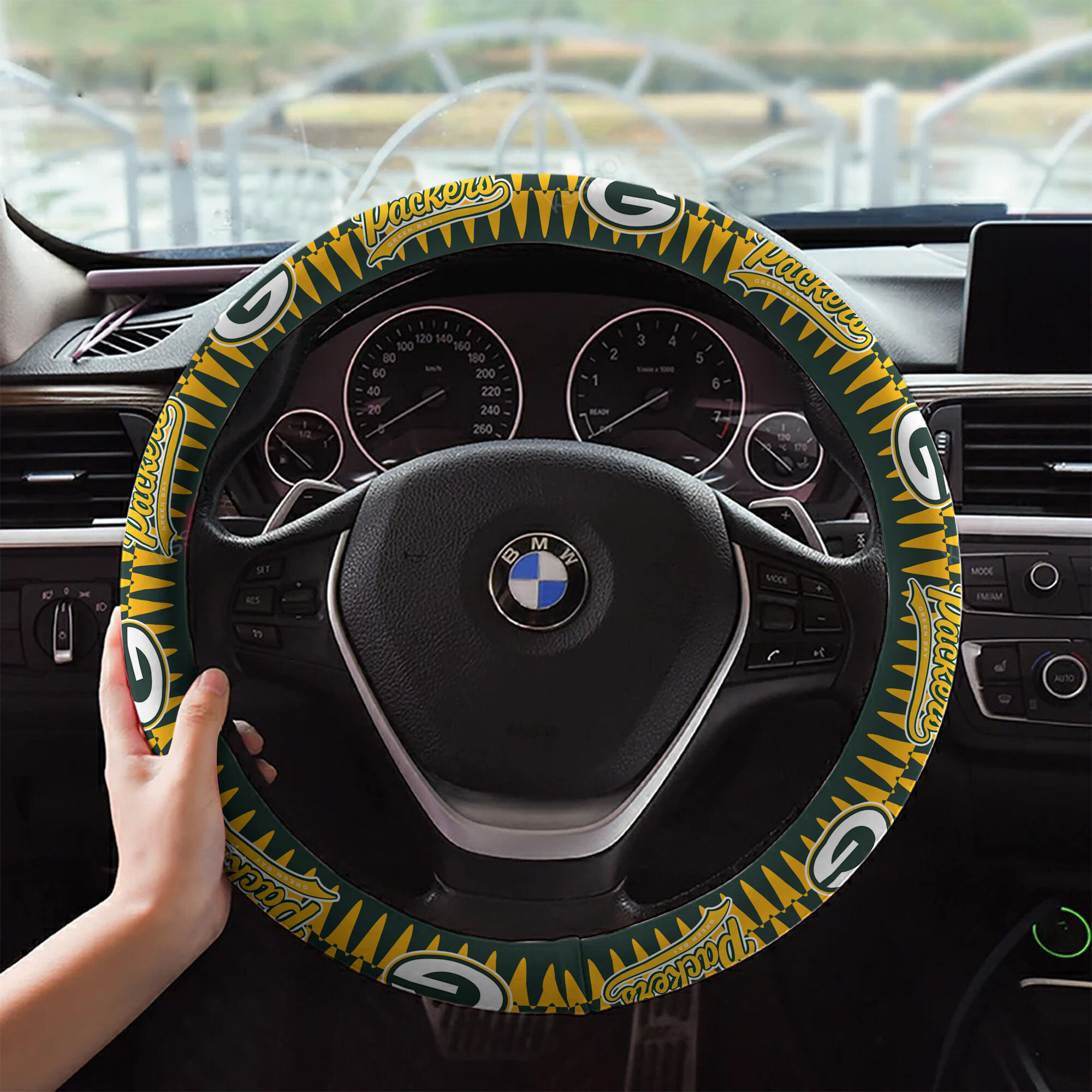 green bay packers custom 3d steering wheel cover 42 8uvxo