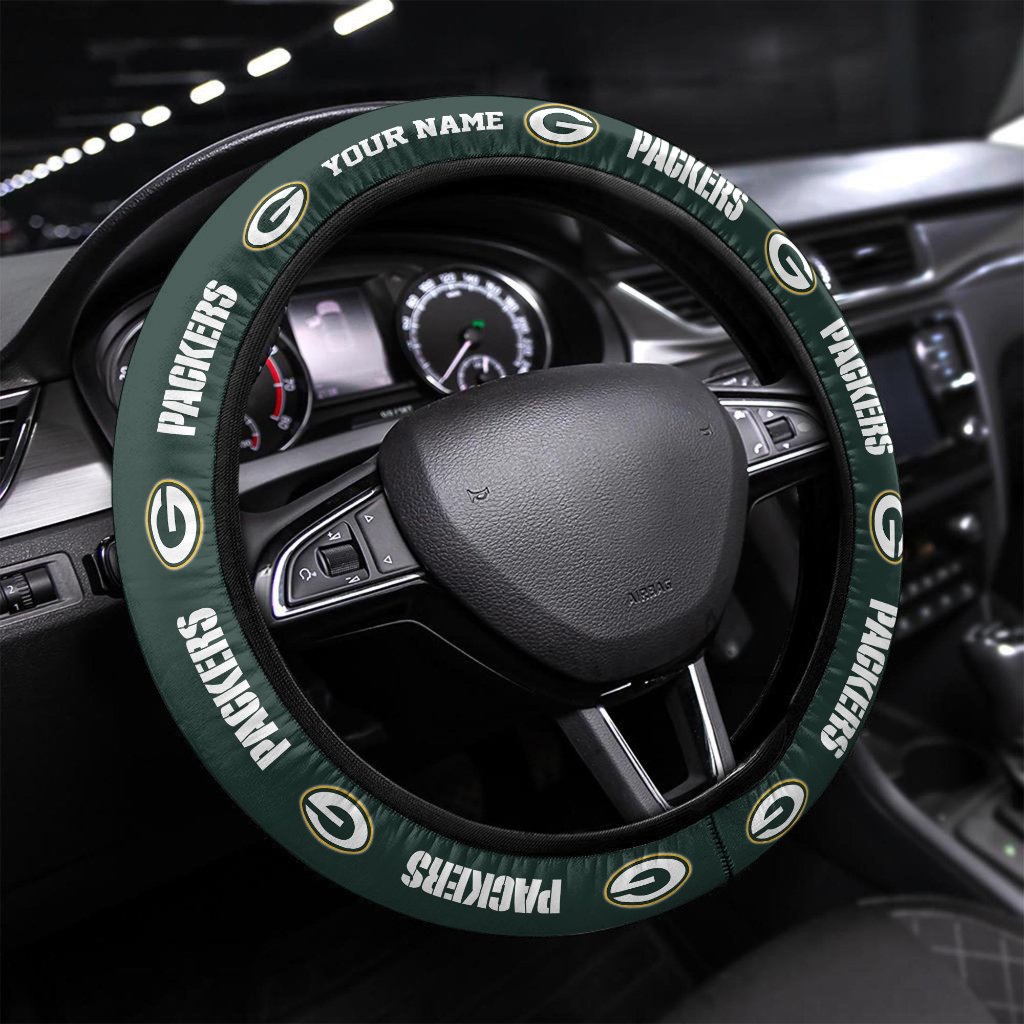 green bay packers personalized 3d steering wheel cover 75 lxzjg