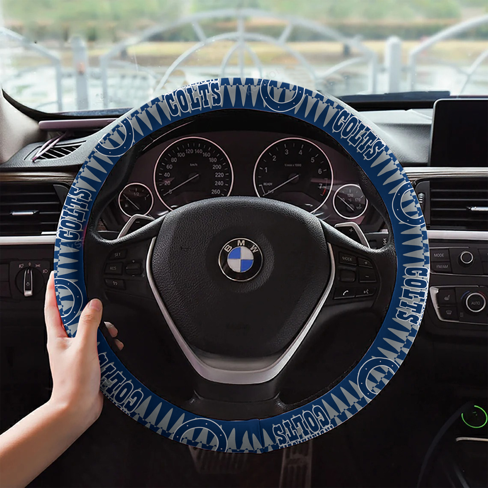 indianapolis colts custom 3d steering wheel cover 44 kwlqg