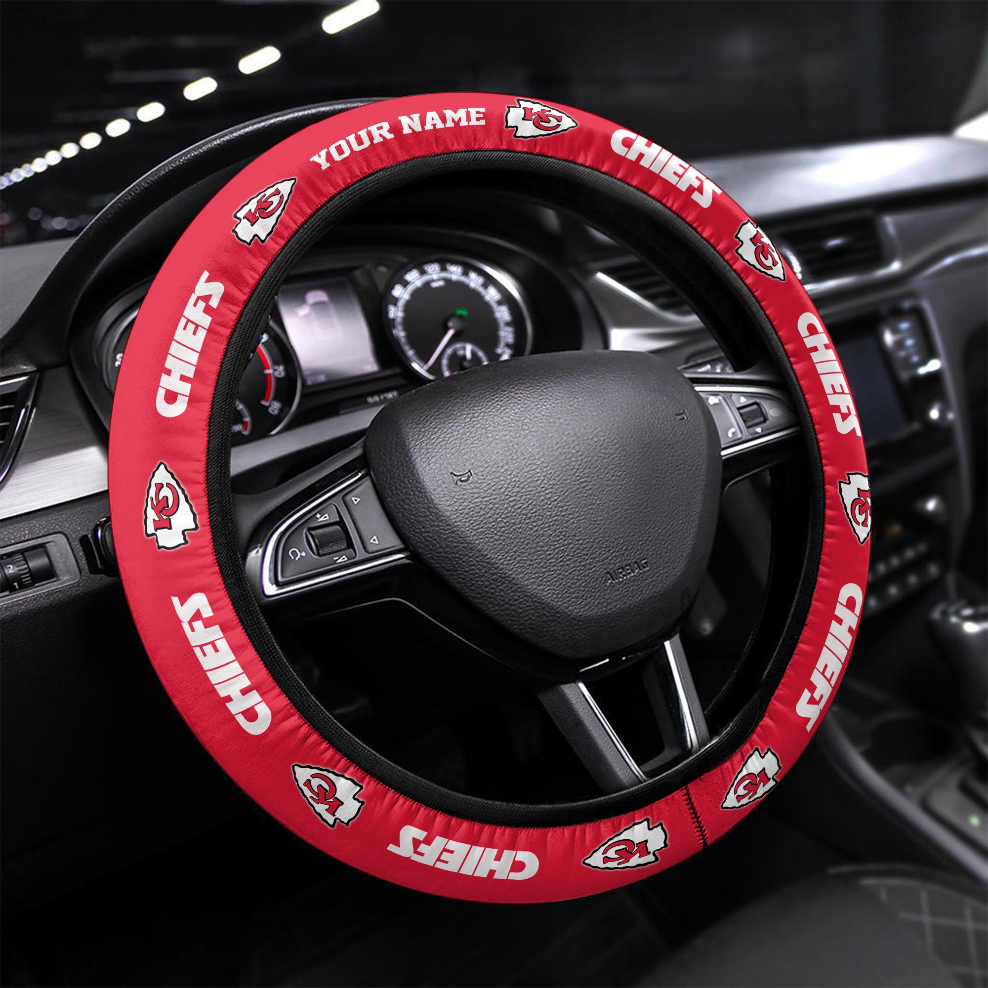 kansas city chiefs personalized 3d steering wheel cover 79 slxyz