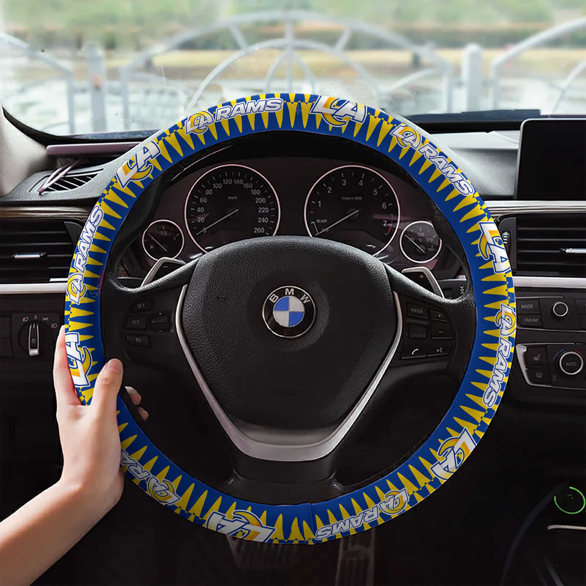 los angeles rams custom 3d steering wheel cover 49 e0ips