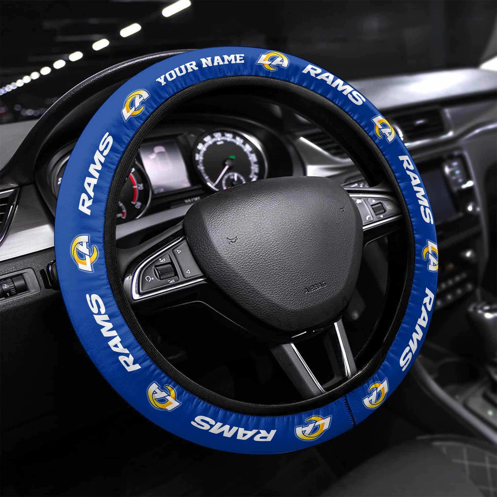 los angeles rams personalized 3d steering wheel cover 82 qhjiy