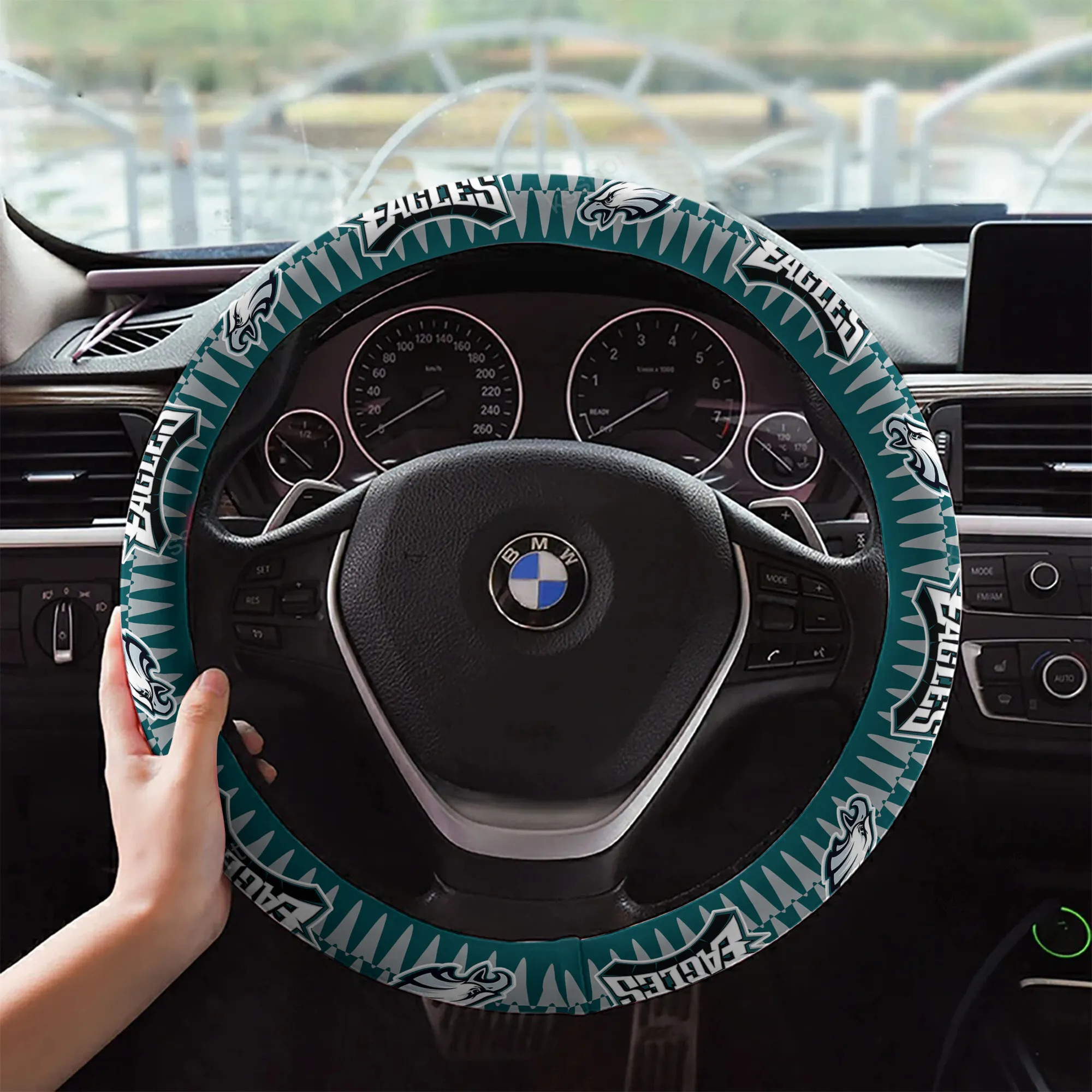 philadelphia eagles custom 3d steering wheel cover 56 vs2wn
