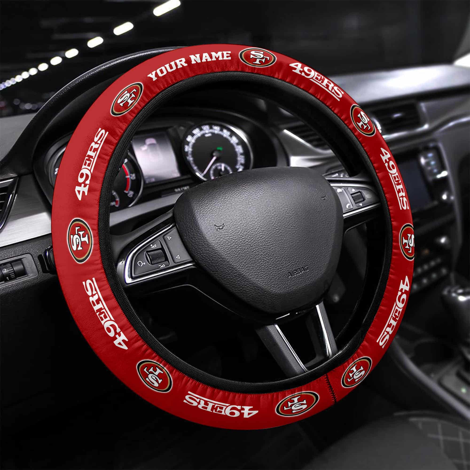 san francisco 49ers personalized 3d steering wheel cover 91 jcqbg