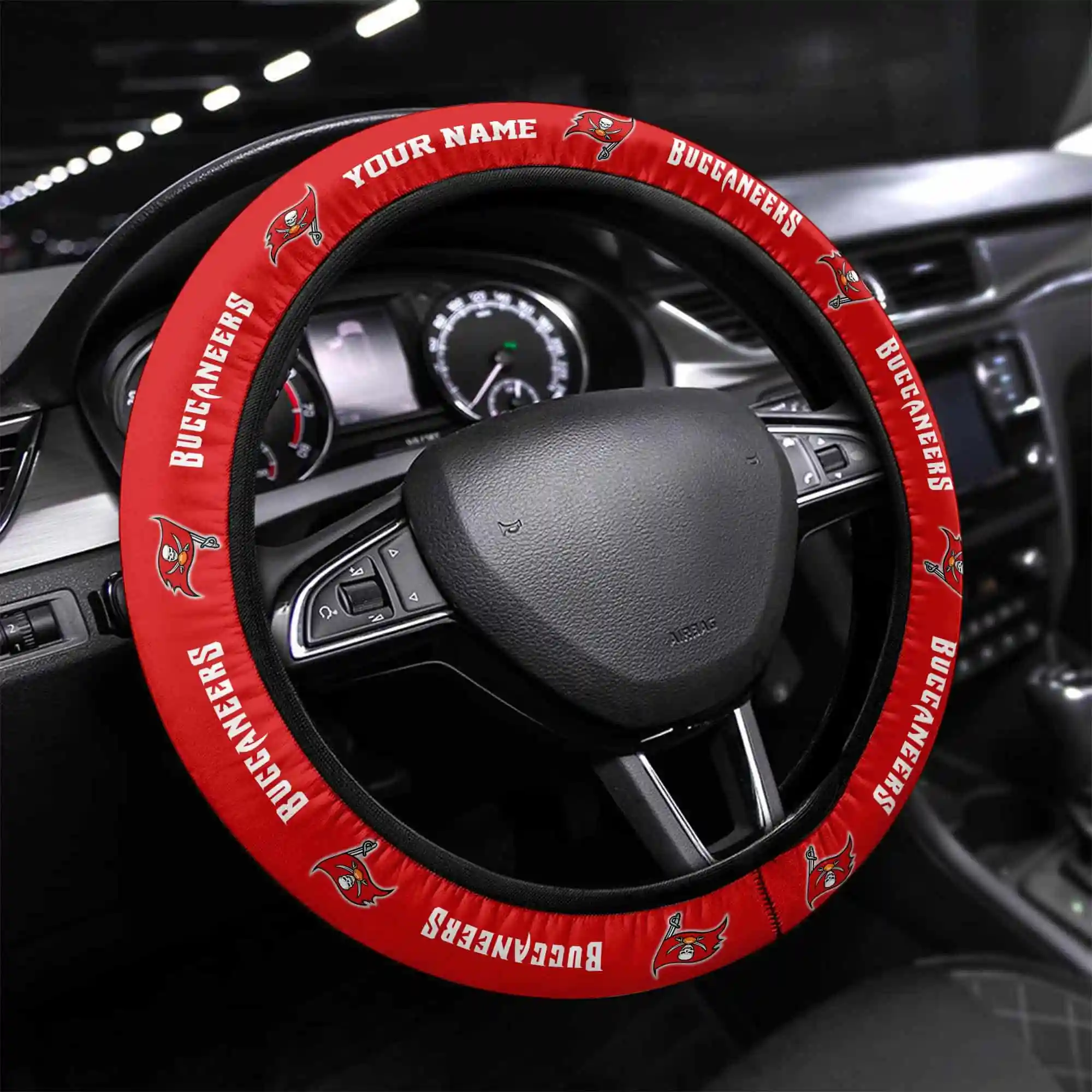 tampa bay buccaneers personalized 3d steering wheel cover 93 vxztf